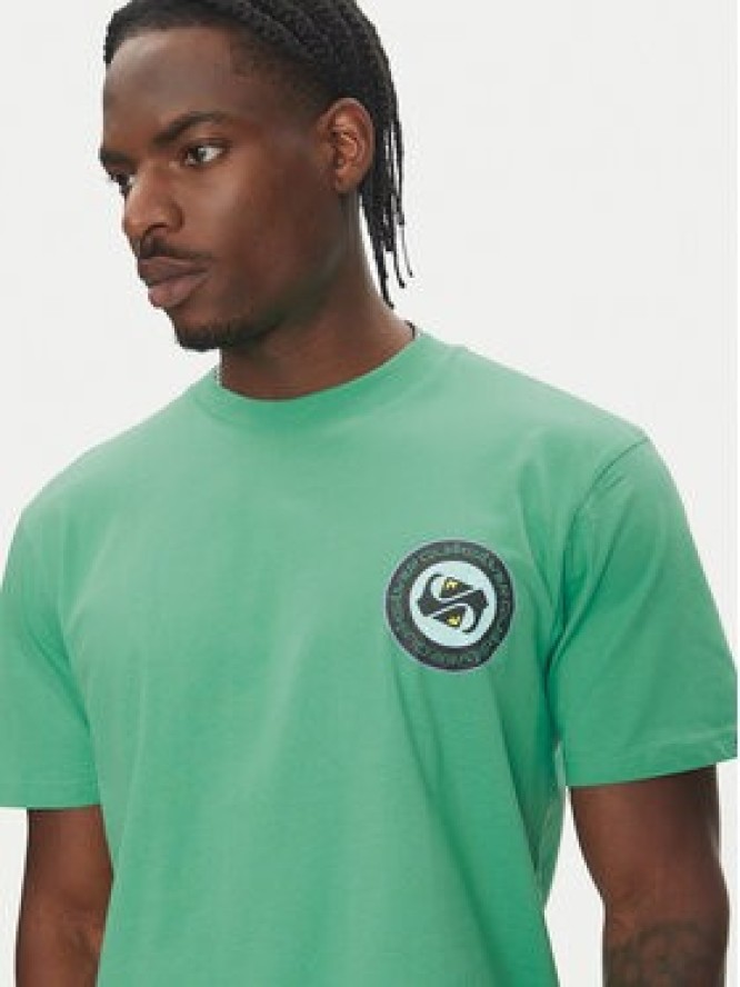 Quiksilver T-Shirt Circle Back Ss EQYZT08054 Zielony Regular Fit
