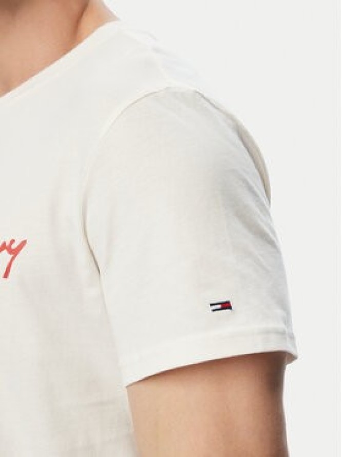 Tommy Jeans T-Shirt DM0DM22538 Biały Slim Fit