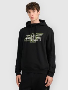 4F Bluza dresowa nierozpinana z kapturem męska 4F x Robert Lewandowski - czarna L