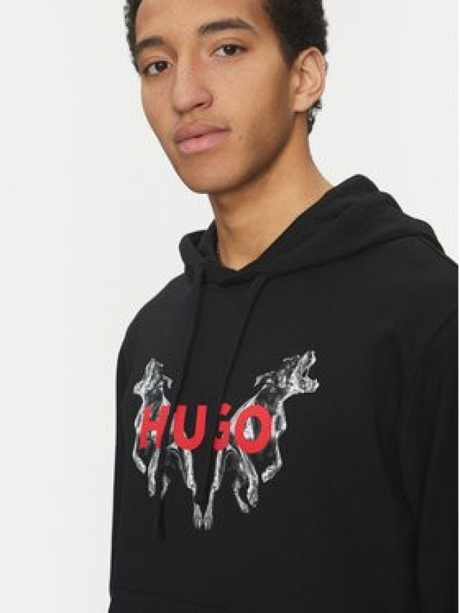 HUGO Bluza Dueleyo 50530580 Czarny Regular Fit