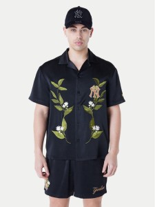 New Era Koszula New York Yankees Floral Revere 60596374 Czarny Regular Fit