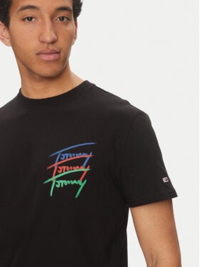Tommy Jeans T-Shirt Twisted Signature DM0DM20771 Czarny Regular Fit