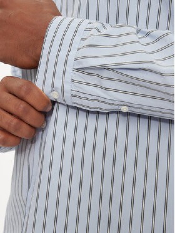 Sisley Koszula 5B8SSQ03T Niebieski Regular Fit