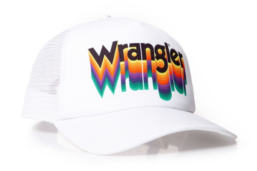 MĘSKA CZAPKA Z DASZKIEM WRANGLER TRUCKER CAP WHITE W0M36U512 112125683
