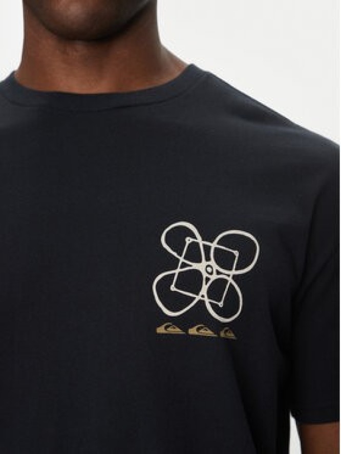 Quiksilver T-Shirt EQYZT08032 Czarny Oversize
