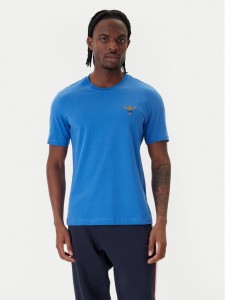 Aeronautica Militare T-Shirt 261TS1580UJ00372 Niebieski Regular Fit
