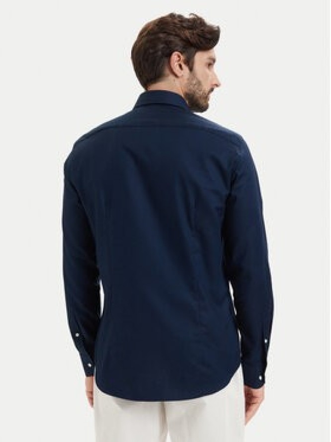Tommy Hilfiger Koszula Dobby MW0MW43747 Granatowy Regular Fit