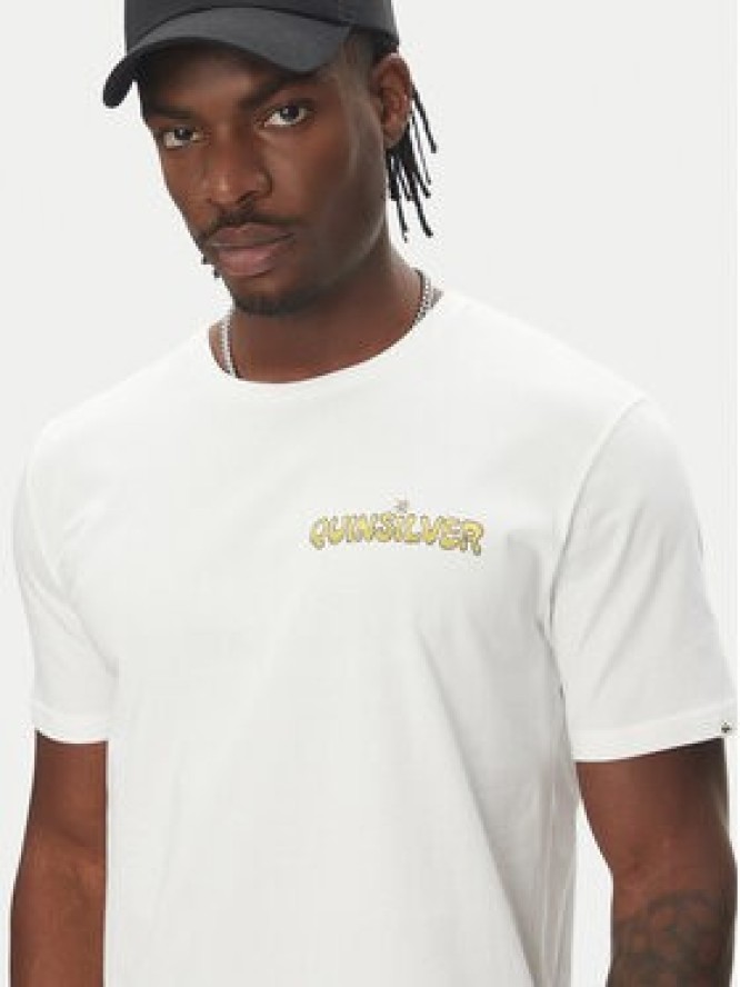 Quiksilver T-Shirt Ev Disconnect Effects EQYZT08049 Biały Regular Fit