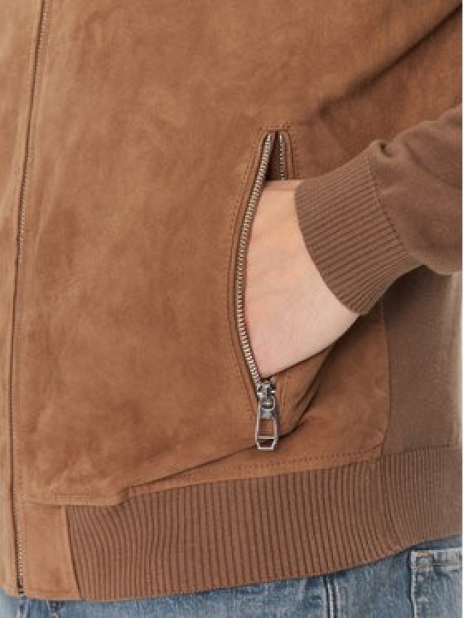 Milestone Kurtka bomber MSTristan 511620 21220 Brązowy Regular Fit