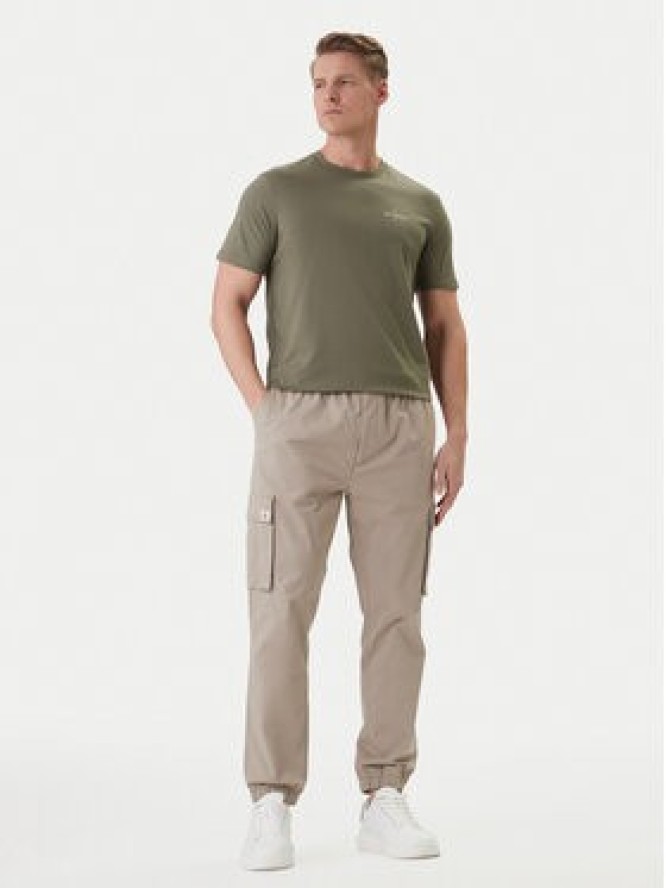 Calvin Klein Jeans Joggery Comfort LV04RD608G Beżowy Skinny Fit