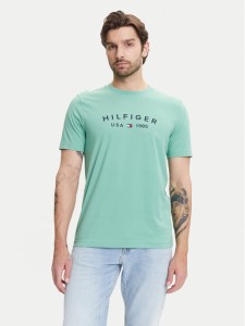 Tommy Hilfiger T-Shirt Fathers Day MW0MW39356 Zielony Regular Fit