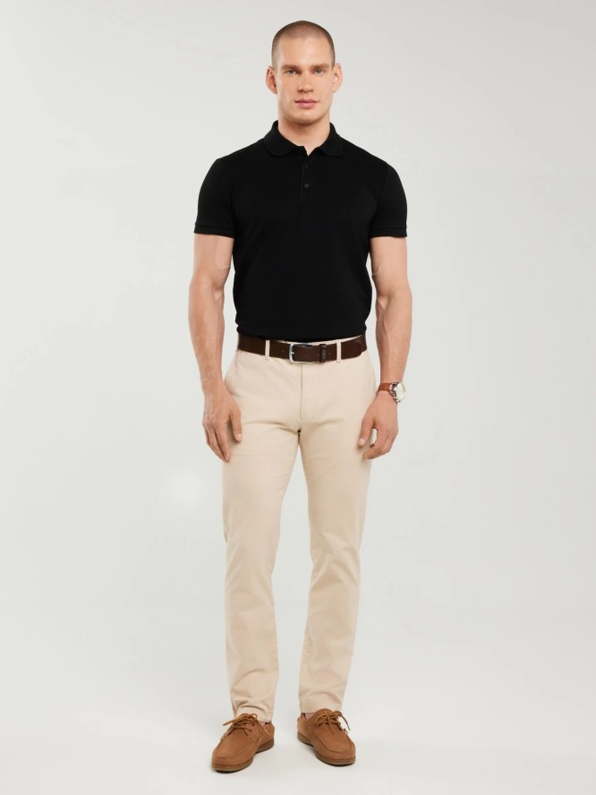 Spodnie męskie chinosy beżowe Erhat 805