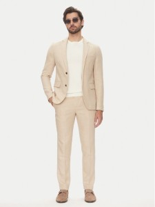 Lindbergh Garnitur 30-606060 Beżowy Slim Fit