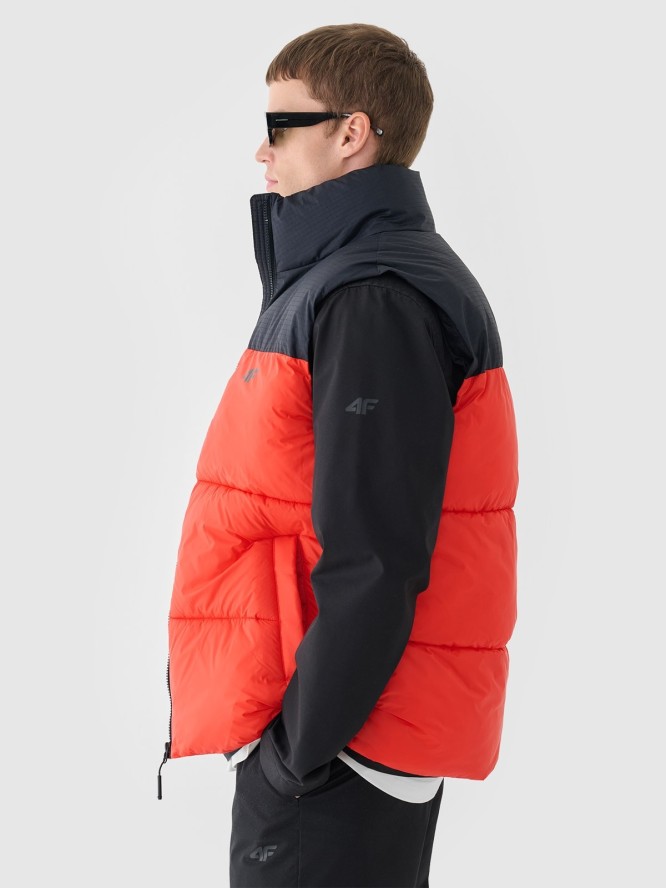 4F Bezrękawnik puchowy z wypełnieniem syntetycznym męski - czerwony S