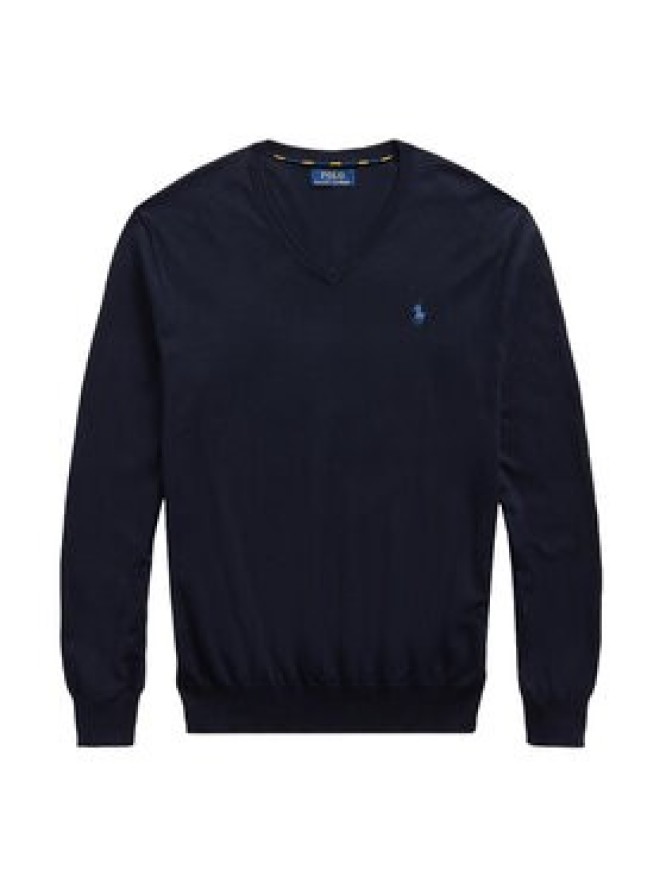 Polo Ralph Lauren Sweter Ls Sf Vn Pp 710670789004 Granatowy Slim Fit