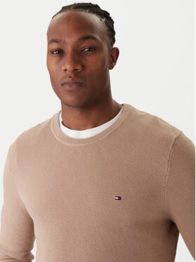 Tommy Hilfiger Sweter Essential MW0MW36347 Beżowy Regular Fit