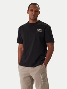 EA7 Emporio Armani T-Shirt 7M001402 AF22264 UC001 Czarny Regular Fit