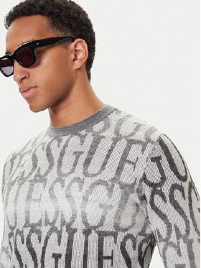 Guess Sweter M5BR24 Z0500 Szary Regular Fit
