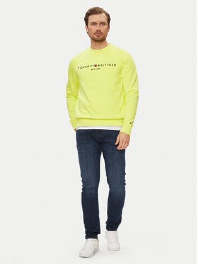 Tommy Hilfiger Bluza Logo MW0MW11596 Żółty Regular Fit