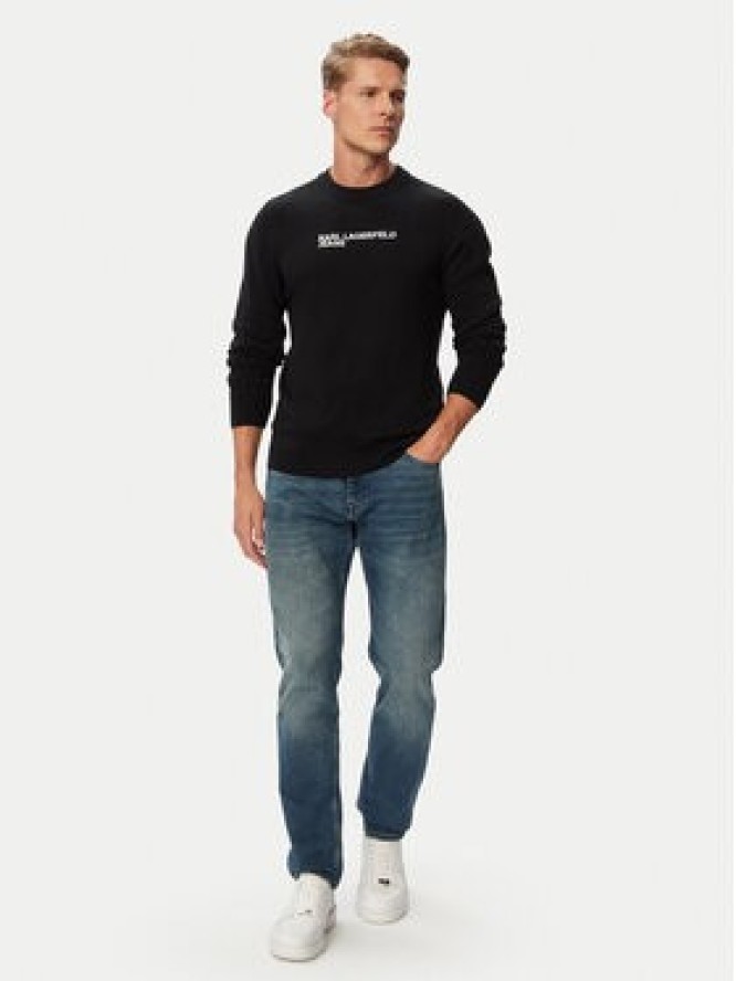 Karl Lagerfeld Jeans Sweter B3M18041 Czarny Regular Fit