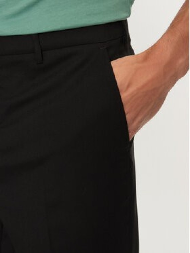 AMI Paris Spodnie materiałowe HTR013.WV0044 Czarny Regular Fit