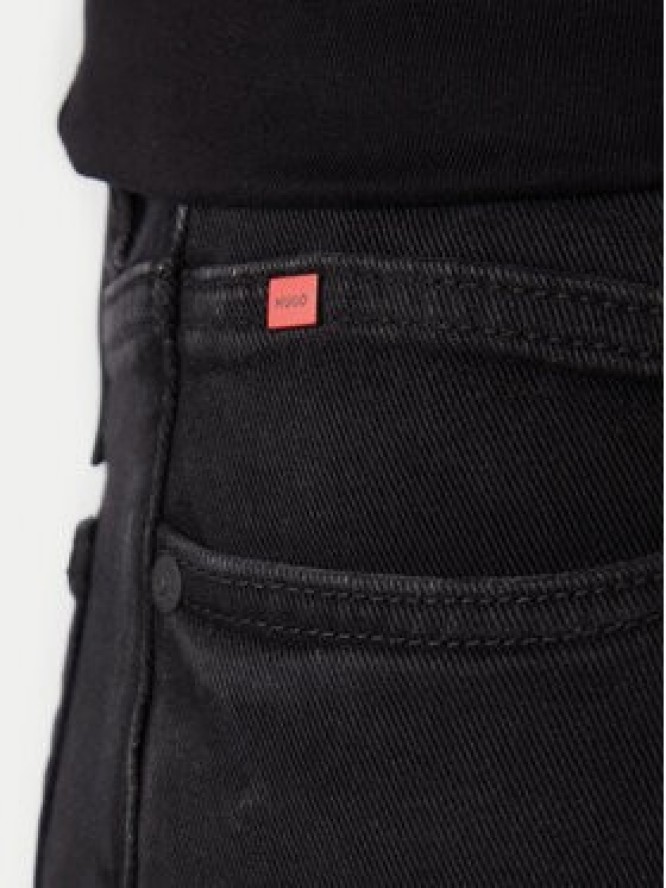 HUGO Jeansy 50547254 Czarny Extra Slim Fit