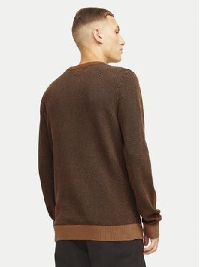 Jack & Jones Sweter Globe 12258139 Brązowy Regular Fit