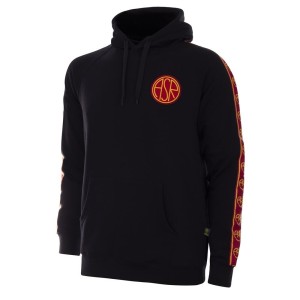 Bluza dla dorosłych z Kapturem - Dorosły - Taper Czarny AS Roma - Czarny