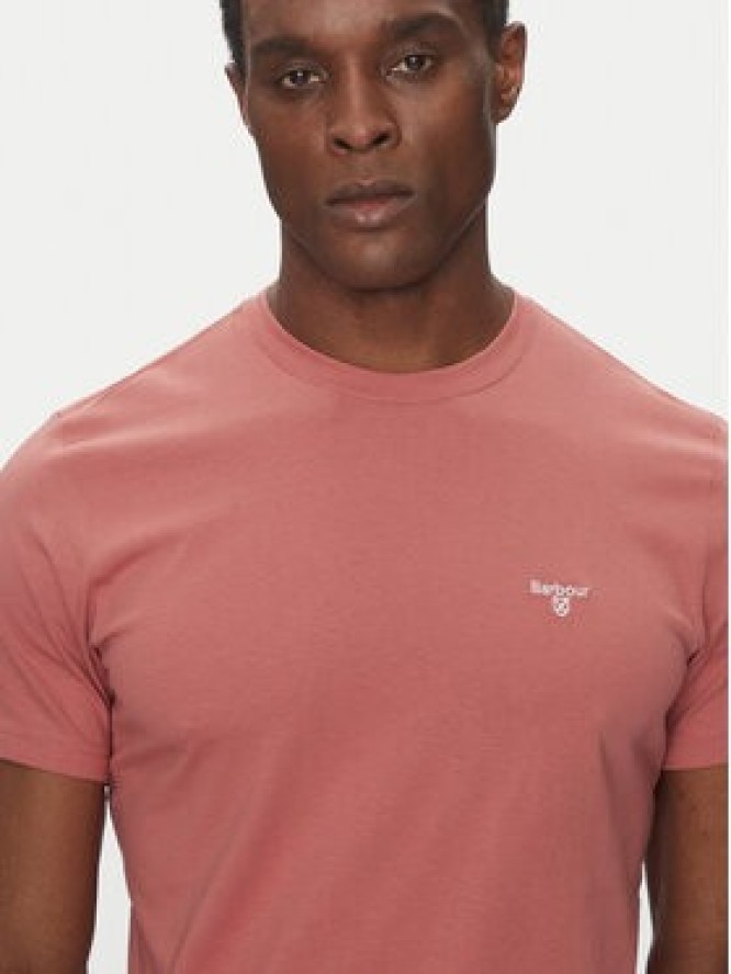 Barbour T-Shirt Essential Sports MTS0331PI55 Różowy Tailored Fit