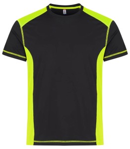 clique Ambition-T kontrastowy T-shirt zwiększona widoczność – Visib Yellow