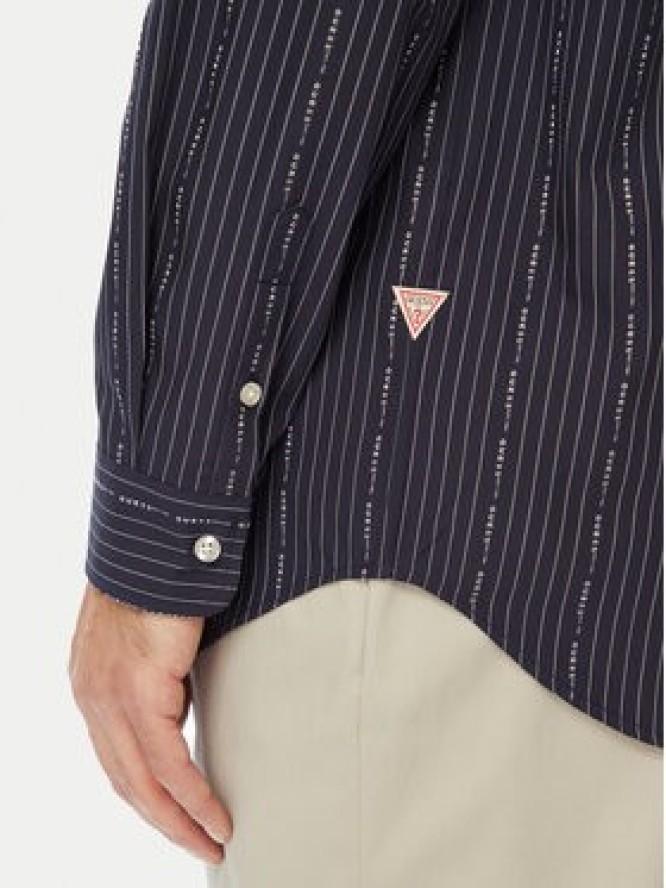 Guess Koszula M6RH71 WK001 Granatowy Regular Fit