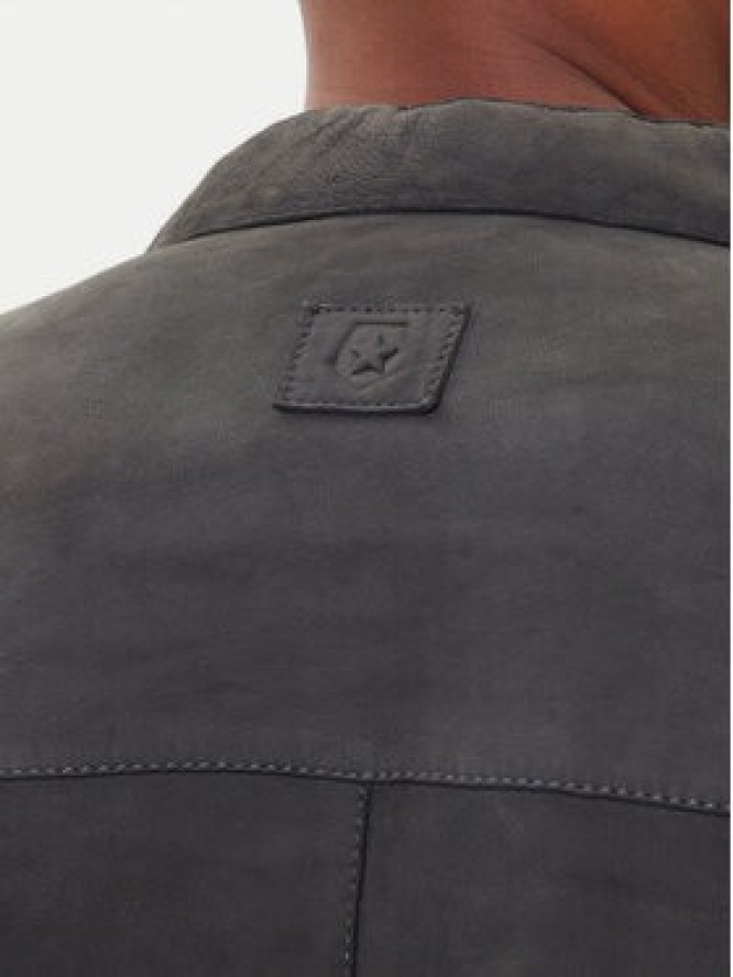 Milestone Kurtka skórzana MSRenaldo 531006 60725 Szary Regular Fit