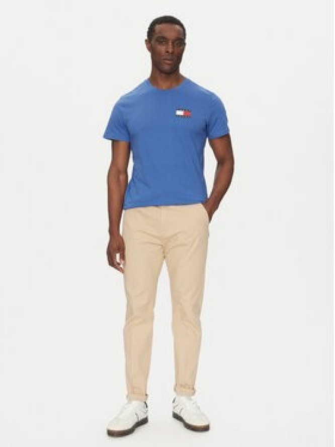 Tommy Jeans T-Shirt Essential DM0DM20740 Niebieski Slim Fit