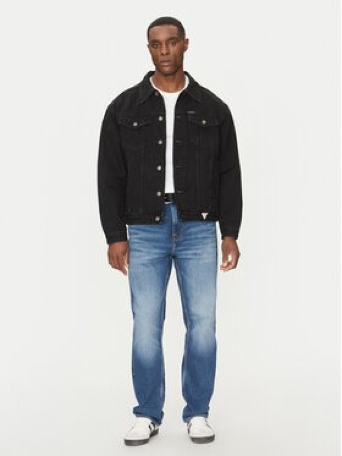 Guess Jeans Kurtka jeansowa M4BN38 D5EK2 Czarny Regular Fit