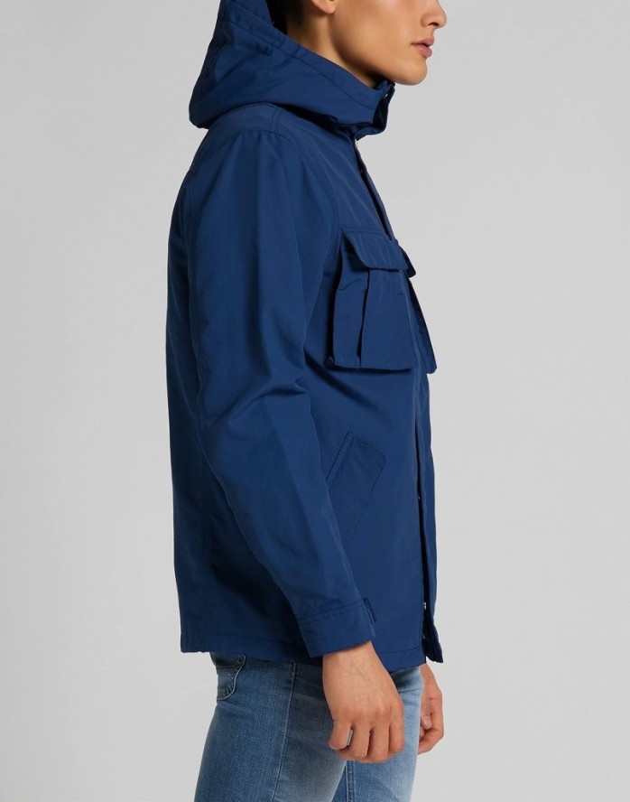 LEE FISHERMAN ANORAK MĘSKA KURTKA ZIMOWA WASHED BLUE L86UKCLR 112122788