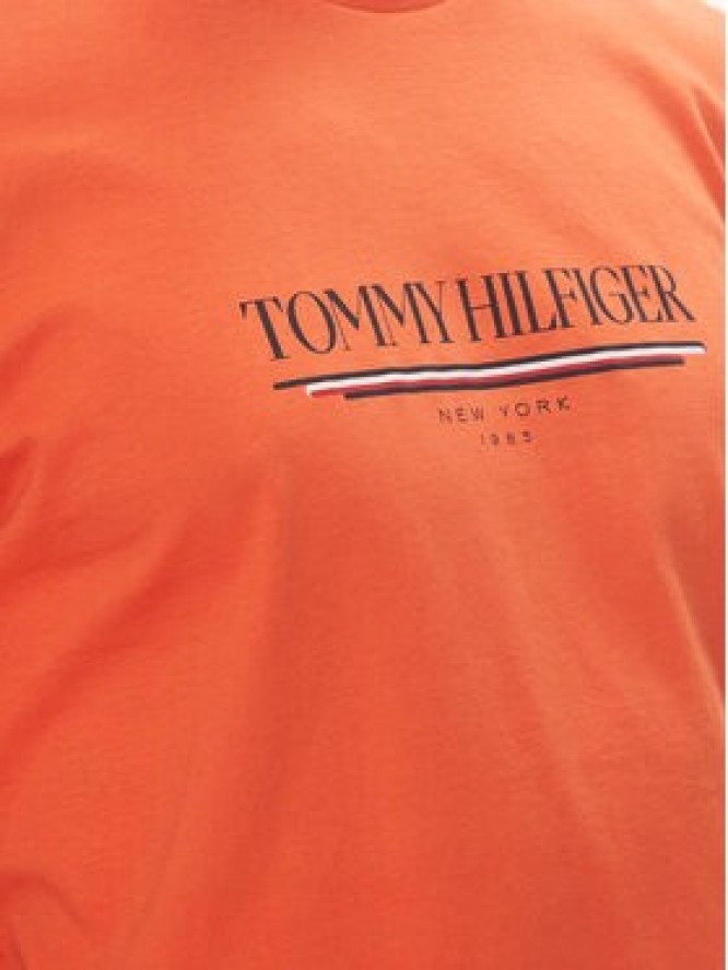 Tommy Hilfiger T-Shirt Brand Love MW0MW40324 Pomarańczowy Regular Fit
