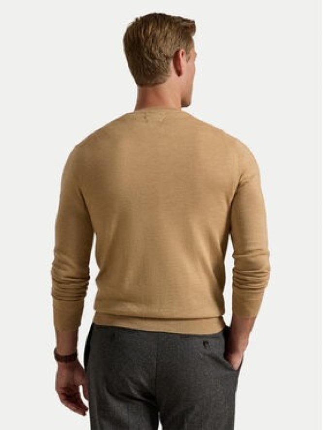 Polo Ralph Lauren Sweter 710946143009 Beżowy Slim Fit