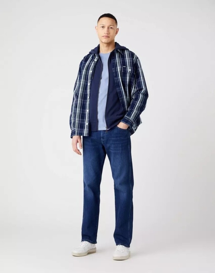 WRANGLER ZIP THRU HOODIE MĘSKA BLUZA KAPTUR LOGO 112320253