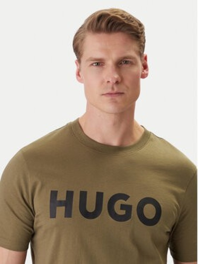 HUGO T-Shirt Dulivio 50467556 Khaki Regular Fit