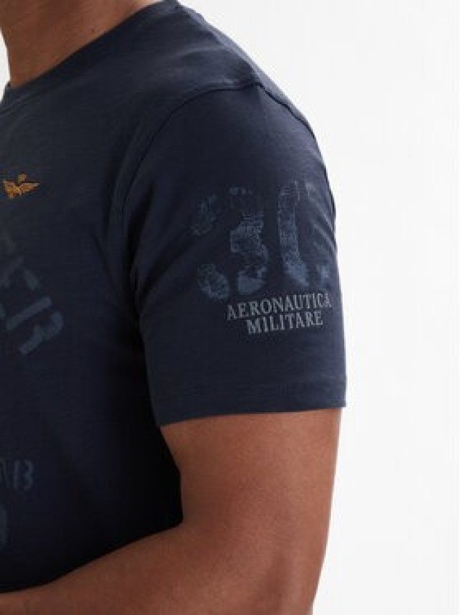 Aeronautica Militare T-Shirt 261TS2525UJ00686 Granatowy Regular Fit