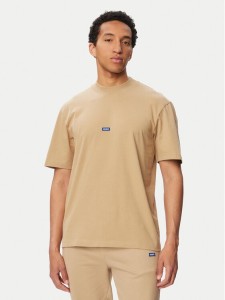 Hugo T-Shirt Nieros 50509991 Beżowy Regular Fit
