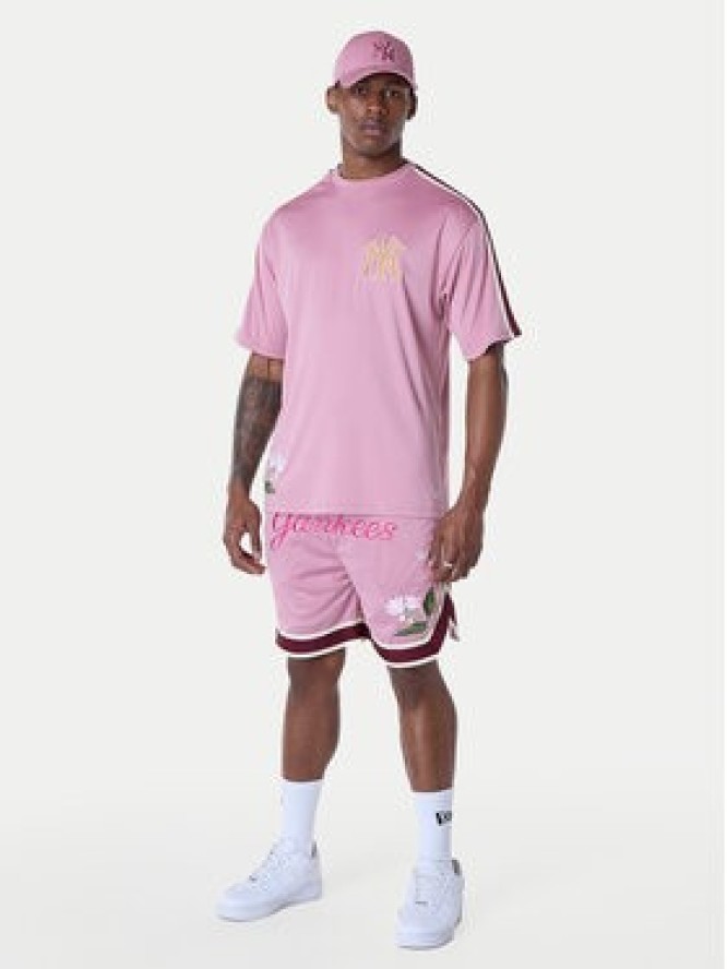 New Era T-Shirt New York Yankees MLB Floral 60596338 Różowy Regular Fit