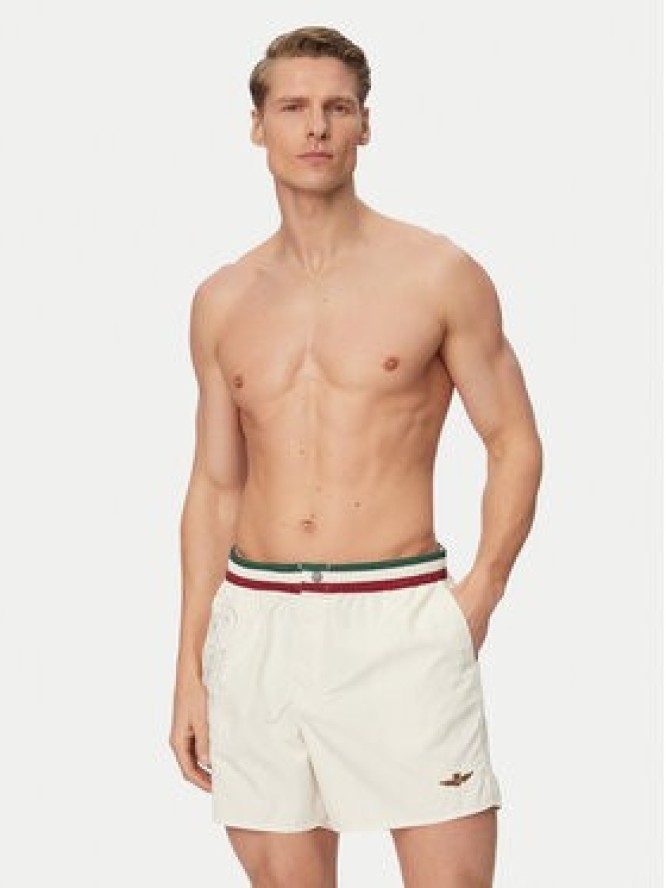 Aeronautica Militare Szorty kąpielowe 261BW0233UCT02967 Biały Regular Fit