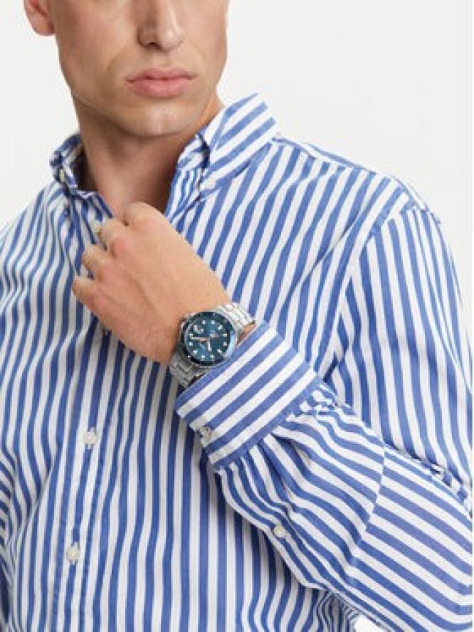 Fossil Zegarek Blue FS6050 Srebrny