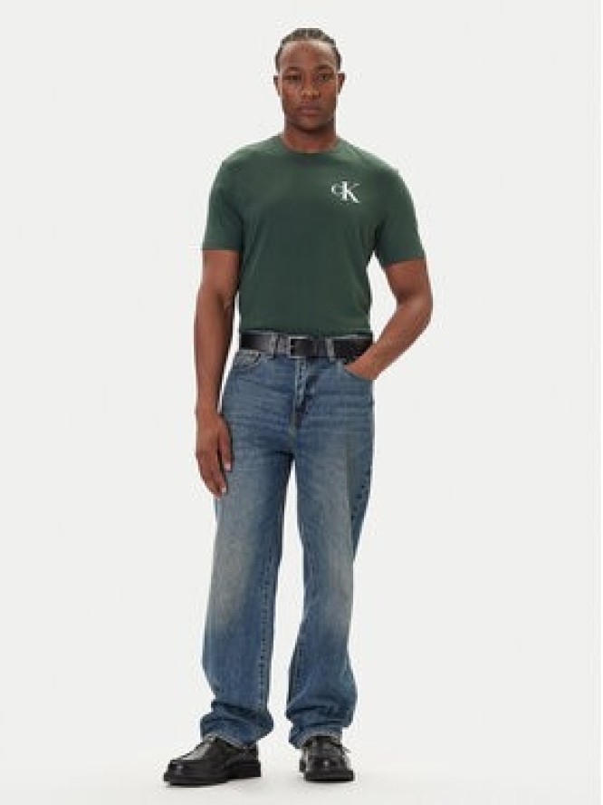 Calvin Klein Jeans T-Shirt 30s Chest Logo LV04RD865G Zielony Regular Fit