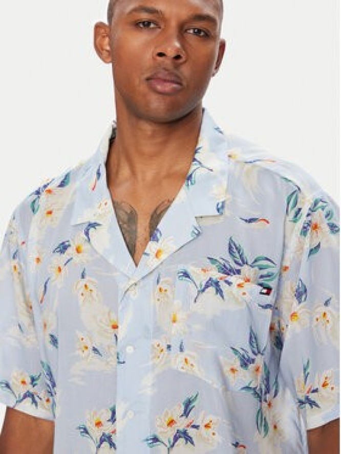 Tommy Hilfiger Koszula Bowling UM0UM03227 Błękitny Regular Fit