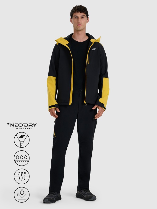 4F Kurtka softshell wiatroodporna membrana 8000 męska - żółta S