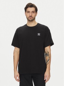 adidas T-Shirt Trefoil Essentials JD0349 Czarny Oversize