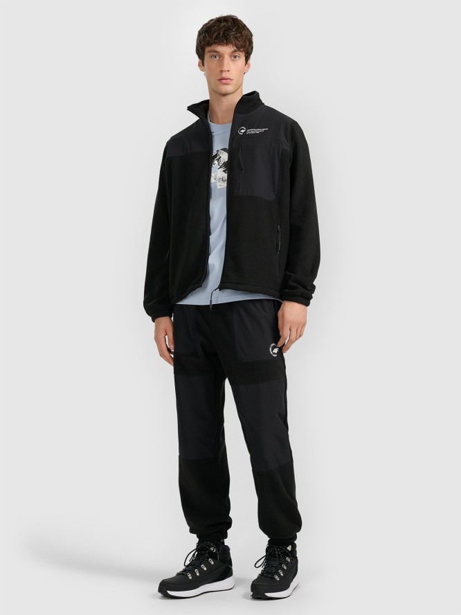 4F Polar ze stójką regular męski - czarny XXL