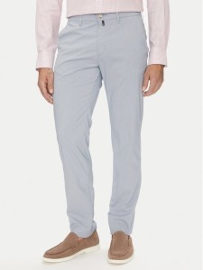 Pierre Cardin Chinosy C3 33730.1058 Błękitny Slim Fit